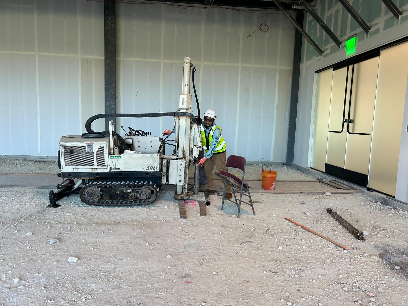 Drilling at commercial development