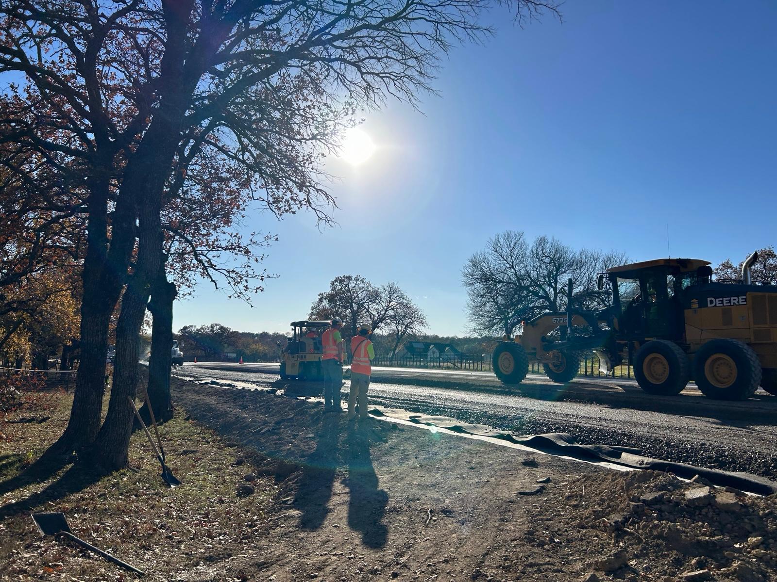 Roadway boring stake